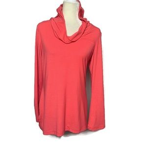 COLUMBIA | pink long sleeve top with cowl neck